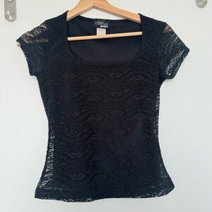 Lace layered top